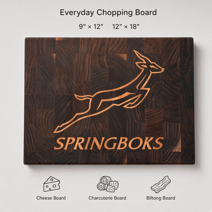 Cutting Board - Springboks (Walnut Base)