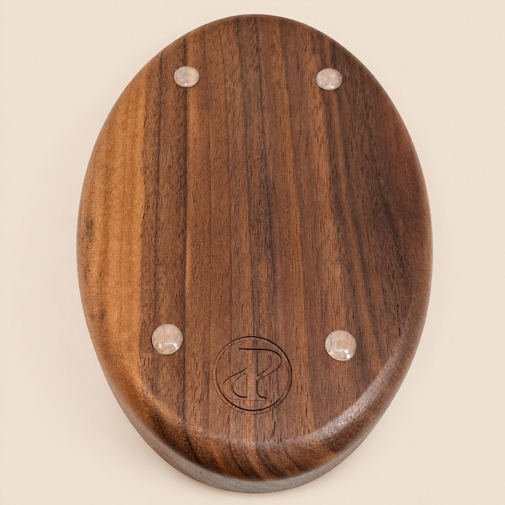 Rosary Tray - Chi-Rho (Walnut with Maple Inlay)