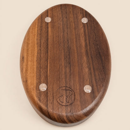 Rosary Tray - Chi-Rho (Walnut with Maple Inlay)